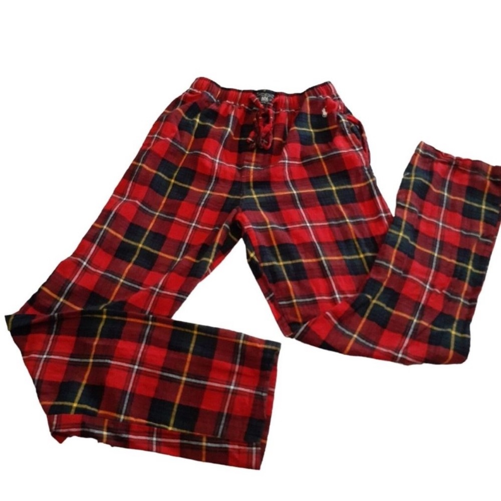 Polo Ralph Lauren Sleepwear Pajama Bottoms Lounge Pants Plaid S 100% Cotton